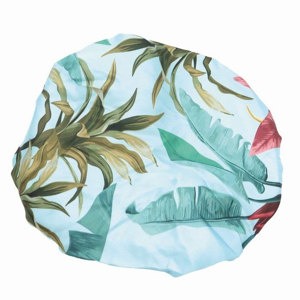 Danielle Botanical Palm Blue Shower Cap